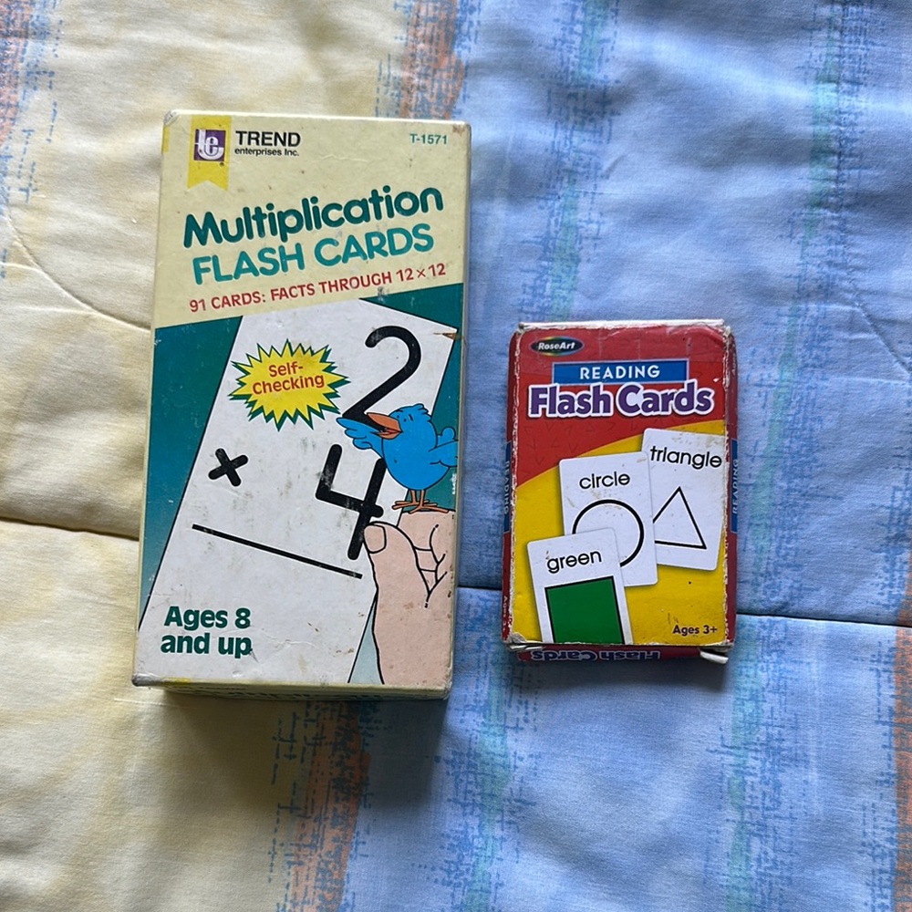 Multiplication and Reading Flash Cards Set